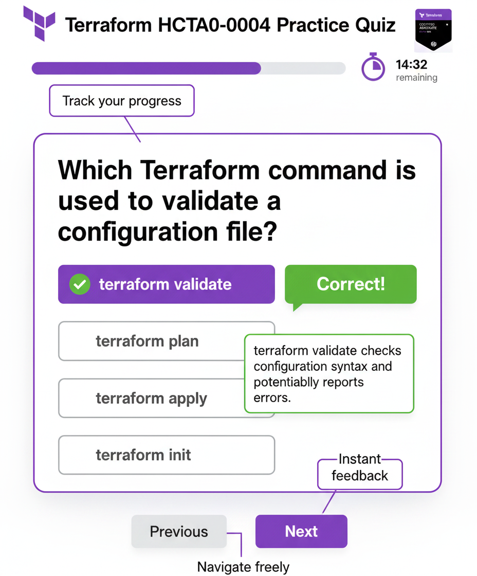 Terraform Quiz Interface